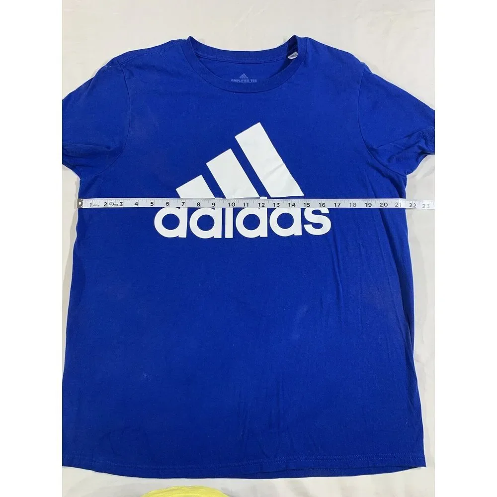 Adidas Amplifier Tee Men's Size L‎ Blue Short Sleeve T-shirt